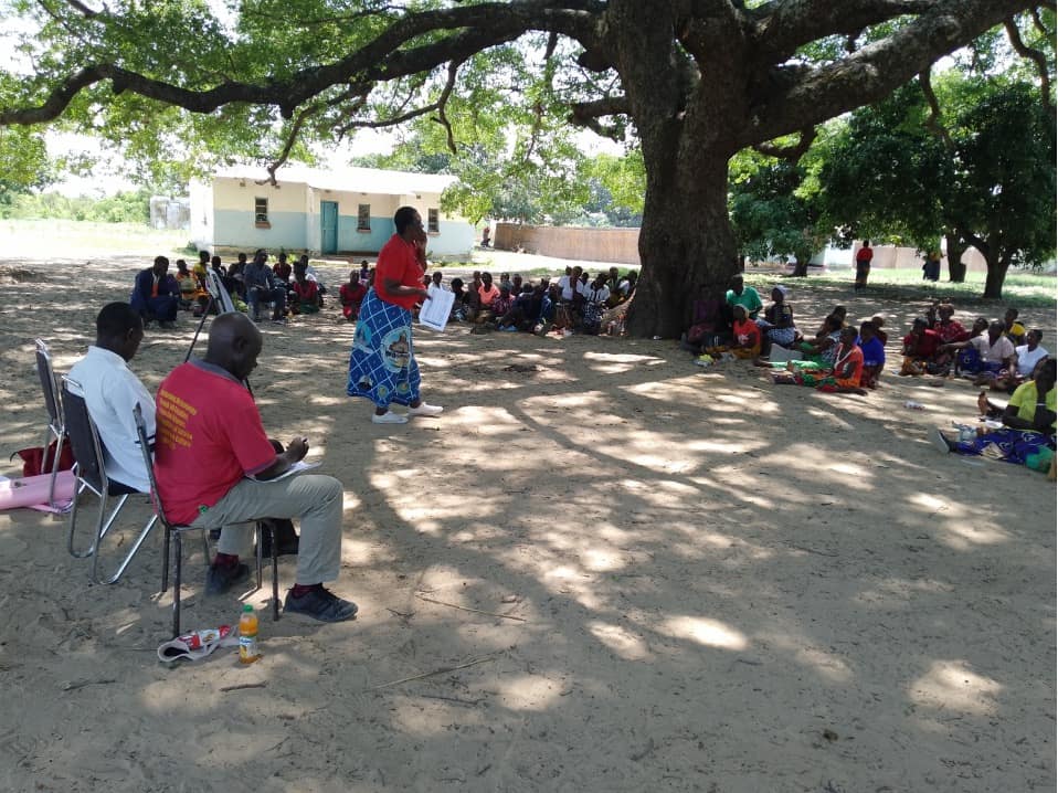 Training on climate shocks and adaption strategies at Silembe in Namayula ward