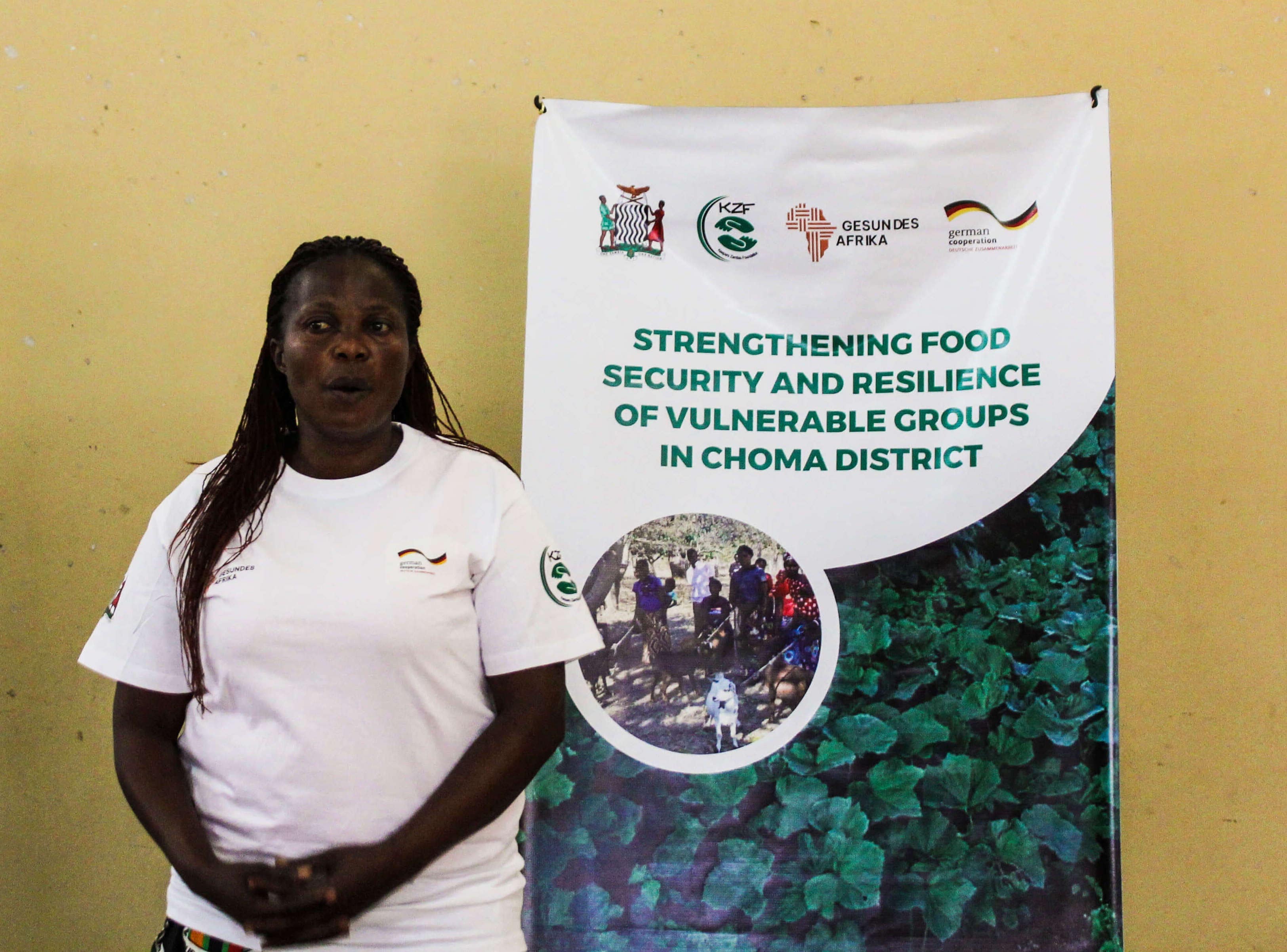 Participant gives a few words on her experience working with the project implementers.