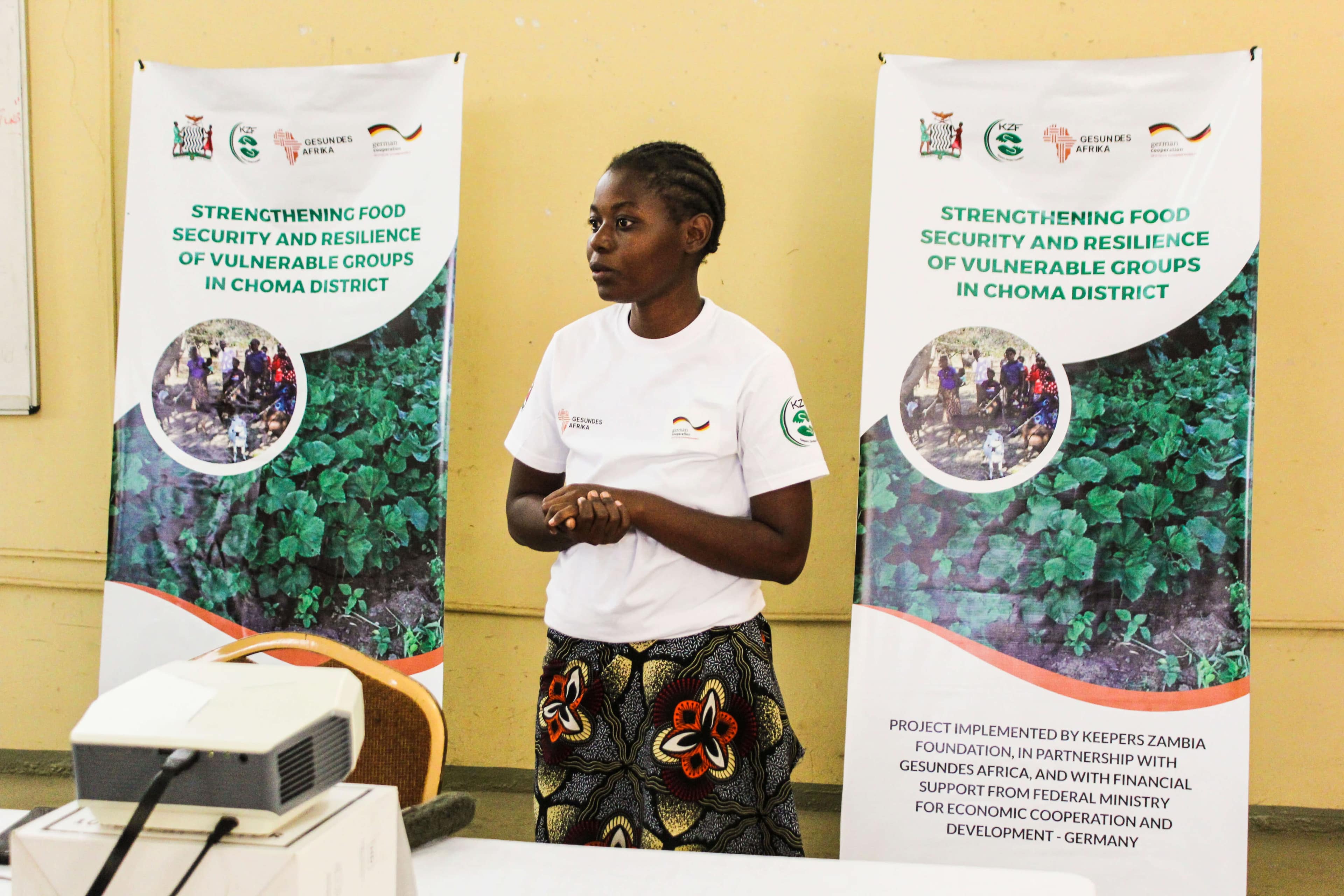 Participant gives a few words on her experience working with the project implementers.